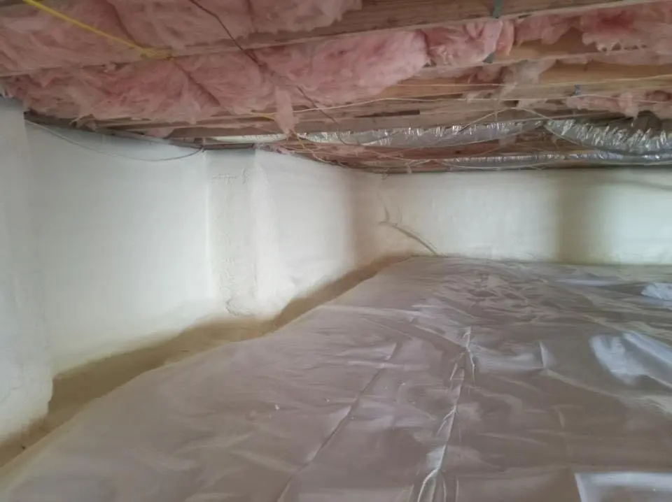 Crawl space encapsulation with closed-cell spray foam for Attic Insulation in Bailey's Crossroads